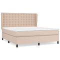 vidaXL Boxspring posteľ s matracom kapučínová 160x200 cm umelá koža