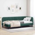 vidaXL Rohový rám postele Tmavozelená 90 x 200 cm Zamat