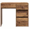 vidaXL Stôl Staré drevo Kompozitné drevo 90 x 37,5 x 75 cm