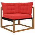 vidaXL Vankúš na vonkajšiu pohovku Polyester Červená 68,5 x 68,5 cm