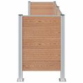 vidaXL Plot pre odpadkový kôš Hnedá 237 x 85 x 115 cm Hliník a WPC