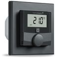 Homematic IP   Nástěnný termostat se senzorem vlhkosti a spínaným výstupem 230V – zápustná montáž, antracit   - HmIP-BW