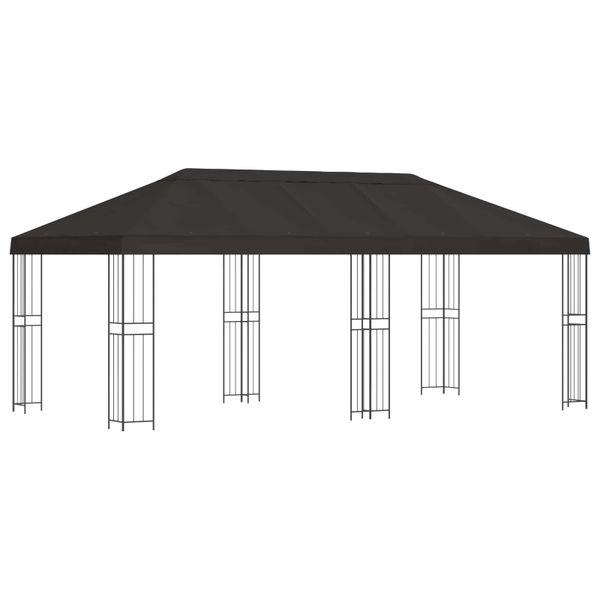 vidaXL Altánok so stenami 6 x 3 m Antracitová Polyester a oceľ 190