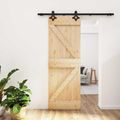 vidaXL Posuvné dvere Prírodná a čierna 70 x 210 cm