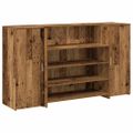 vidaXL Recepčný stôl staré drevo 180x50x103,5 cm kompozitné drevo