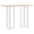 vidaXL Nohy barového stola v tvare T, 2 ks, biele, 50x35x(110-111) cm, oceľové