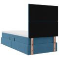 vidaXL Postel s úložným prostorem a matrací Tmavomodrá 100 x 200 cm