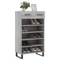 vidaXL Botník sivý dub sonoma 60x35x105 cm kompozitné drevo