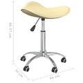vidaXL Stolička do salónu, krémová, umelá koža