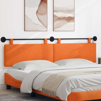 vidaXL Závesné čelo postele Oranžová Kordúrová tkanina