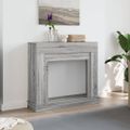 vidaXL Obloženie krbu sivá sonoma 100x30x87,5 cm kompozitné drevo