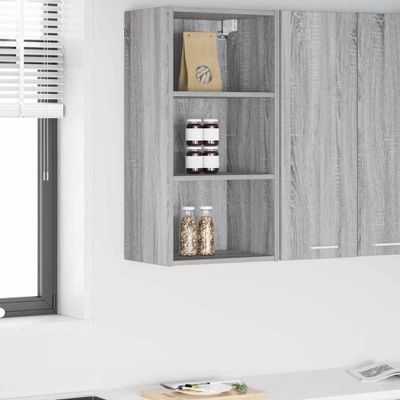 vidaXL Závesná skrinka Sivý Sonoma 40 x 29,5 x 80 cm Kompozitné drevo