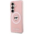 Puzdro Karl Lagerfeld IML Repeated Choupette MagSafe pre Samsung Galaxy S26 ružové