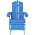 vidaXL Záhradná stolička Adirondack s podnožkou HDPE bledomodrá