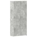 vidaXL Skriňa na topánky 80 x 35.5 x 180 cm Kompozitné drevo Sivá