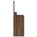 vidaXL Toaletný stolík Hnedý dub 75,5 x 41 x 135 cm Kompozitné drevo