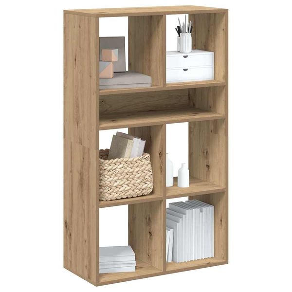 vidaXL Knižnica dub artisan 66x31x112 cm kompozitné drevo