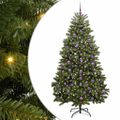 vidaXL Umelý Sklápací Vianočný Stromček Zelená 210 cm PVC a oceľ