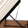 vidaXL Postel s úložným prostorem a matrací Sivohnedá 200 x 200 cm