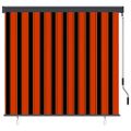 vidaXL Roleta Oranžová a hnedá 180 x 250 cm Textil a hliník