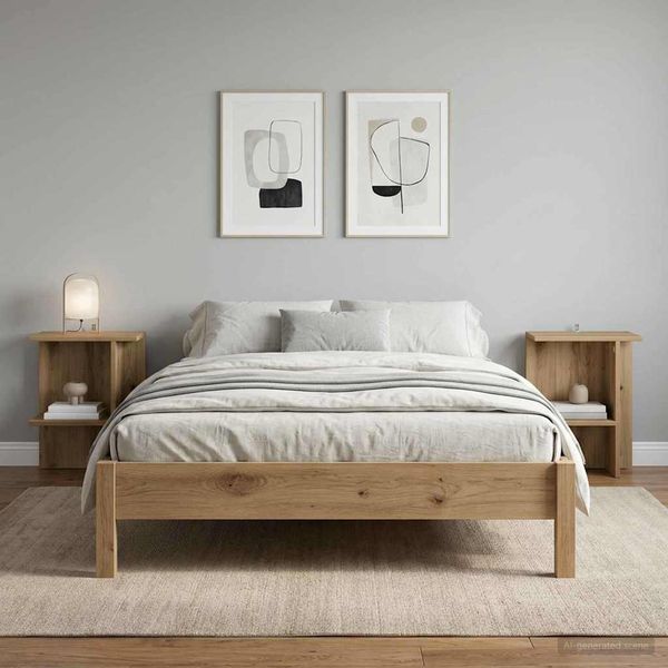 vidaXL Konferenčný stolík 2 pcs Dub artisan 40 x 30 x 49 cm