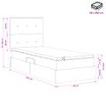 vidaXL Postel s úložným prostorem a matrací Tmavomodrá 90 x 200 cm