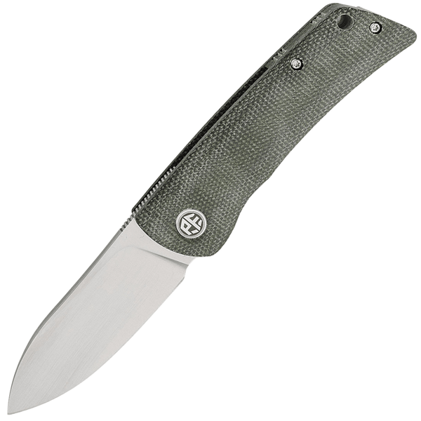 Petrified Fish PFE05SGRMS Flavorist - Spear Point vreckový nôž 8 cm, Satin, zelená, Micarta