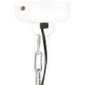 vidaXL Industriálna závesná lampa biela železo a masívne drevo 35 cm E27
