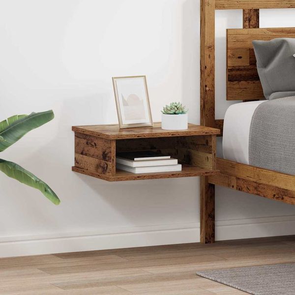 vidaXL Nočný stolík 2 pcs Staré drevo 40 x 31 x 15 cm Kompozitné drevo
