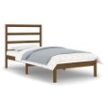 vidaXL Posteľný rám medový drevený masív 75x190cm malé jednolôžko