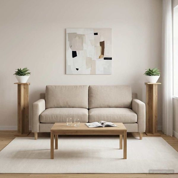 vidaXL Stojan na rastliny 2 pcs Remeselný Dub 25 x 25,5 x 100,5 cm