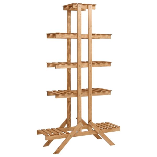 vidaXL Stojan na kvetiny 83x25x142 cm jedľové drevo