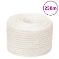 vidaXL Pracovné lano biele 12 mm 250 m polypropylén