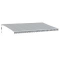 vidaXL Automaticky zaťahovacia markíza antracit a biela 600x350 cm