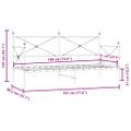 VidaXL Denná posteľ bez matraca Biela 75x190 cm Oceľ