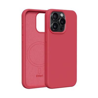 Puzdro Etteri Silicone Mag pre iPhone 15 Pro Max 6,7" malinová