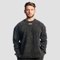 Mikina Aura Jumper Washed Black - GymBeam, veľkosť L, 95 % cotton, 5 % elastane