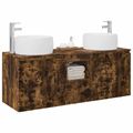 vidaXL Set kabinetov do kúpeľne 3 ks Dymový dub 49,5 x 44,5 x 66 cm