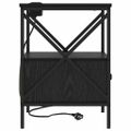 vidaXL Nočný stolík Čierny dub 41,5 x 40,5 x 55 cm Kompozitné drevo