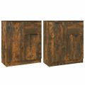 vidaXL Komody 2 ks dymový dub 60x30x70 cm spracované drevo