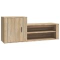 vidaXL Botník dub sonoma 130x35x54 cm spracované drevo