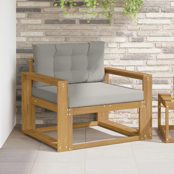 vidaXL Záhradná stredná sedačka Polyester Biela
