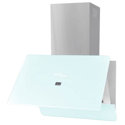 vidaXL Digestor tvrdené sklo biely 600 mm
