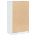 vidaXL Botník lesklý biely 59x35x100,5 cm spracované drevo
