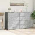 vidaXL Komody 2 ks betónovo sivé 60x39x80 cm kompozitné drevo
