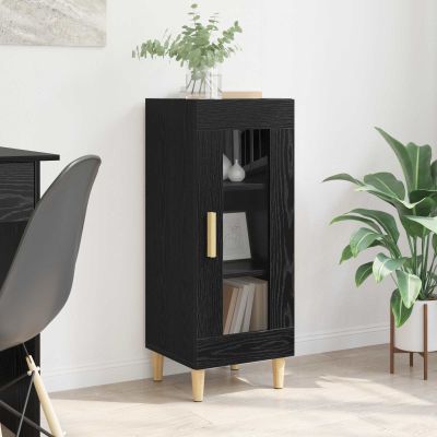 vidaXL Servírovacia skriňa Čierny dub 34.5 x 32.5 x 90 cm
