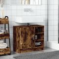 vidaXL Umývadlová skrinka dymový dub 63x30x54 cm spracované drevo