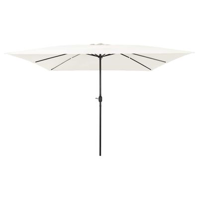vidaXL Záhradný slnečník Piesková 295 x 295 x 245 cm Polyester a oceľ