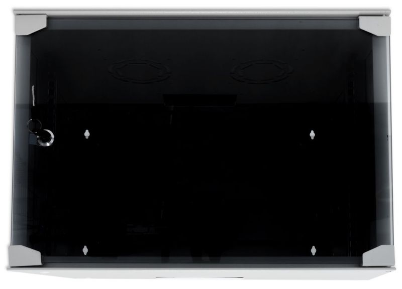 XtendLan 7U/520x400, na zeď, jednodílný, rozložený, skleněné dveře, šedý Rozvadec, 19", na stenu, jednodílný, výška 7U, 520 x 400, sklenené dvere, šedý