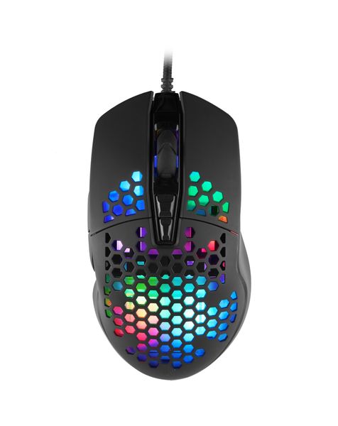 C-TECH Scarab/Herná/Optická/Pre pravákov/7 200 DPI/Drôtová USB/Čierna